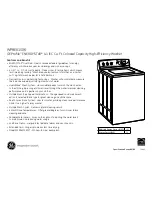 Preview for 2 page of GE Profile ENERGY STAR WPRE6150K Dimensions And Installation Information