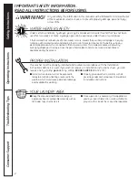 Предварительный просмотр 2 страницы GE Profile ENERGY STAR WPRE6150K Owner'S Manual