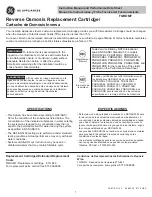 Предварительный просмотр 1 страницы GE Profile FQROMF Instruction Manual And Performance Data Sheet