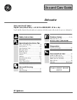 GE Profile GSD4310 Use And Care Manual preview