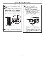 Preview for 25 page of GE Profile GSH6LGZ Owner'S Manual And Installation Manual