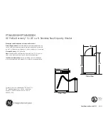 Preview for 1 page of GE Profile Harmony PTWN8050M Dimensions And Installation Information