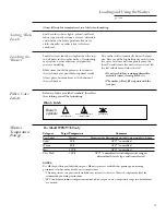 Preview for 17 page of GE Profile Harmony WPGT9350C Owner'S Manual And Installation Instructions