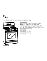 Предварительный просмотр 2 страницы GE Profile J2B900BEF Dimension Manual