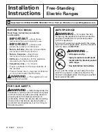 GE Profile JB900TKWW Installation Instructions Manual preview