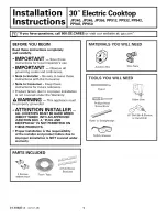 Preview for 1 page of GE Profile JP340 Installation Instructions Manual