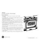 Preview for 2 page of GE Profile JS905SKSS Dimensions And Installation Information