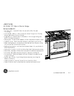 Preview for 2 page of GE Profile JS905TKWW Dimensions And Installation Information