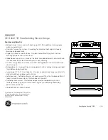 Preview for 2 page of GE Profile PB969DPBB Dimensions And Installation Information