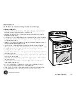 Preview for 2 page of GE Profile PB975BMBB Dimensions And Installation Information