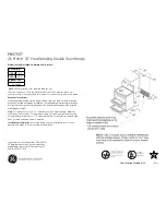 GE Profile PB975STSS Dimensions And Installation Information предпросмотр