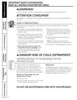 Preview for 2 page of GE Profile PCR06WATSS Owner'S Manual And Installation Instructions