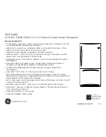 Предварительный просмотр 2 страницы GE Profile PDCF1NBW Dimensions And Installation Information