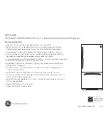 Preview for 2 page of GE Profile PDF22MFS Dimensions And Installation Information