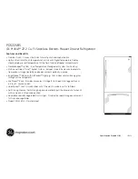 Preview for 2 page of GE Profile PDS22SBSLSS Dimensions And Installation Information