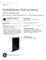 Предварительный просмотр 1 страницы GE Profile PDW1860NSS Install Manual