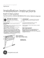 GE Profile PDW7900P Installation Instructions Manual preview