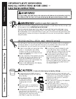 Предварительный просмотр 2 страницы GE Profile PDW8700 Series Owner'S Manual