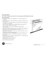 Preview for 2 page of GE Profile PDWT100V Dimensions And Installation Information