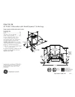 GE Profile PDWT502RII Dimensions And Installation Information предпросмотр