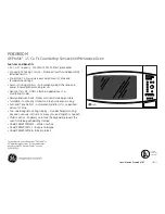 Preview for 2 page of GE Profile PEB1590DMBB Dimensions And Installation Information