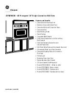 Предварительный просмотр 2 страницы GE PROFILE PERFORMANCE SERIES ZET837BBBB Specifications