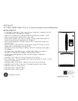 Preview for 2 page of GE Profile PFCF1NJW Dimensions And Installation Information