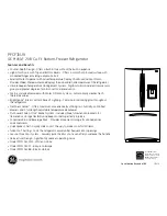 Preview for 2 page of GE Profile PFCF1NJX Dimensions And Installation Information