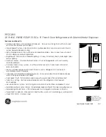 Preview for 2 page of GE Profile PFCS1PJY Dimensions And Installation Information