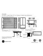 GE Profile PFIC1NFZBV Dimensions And Installation Information preview