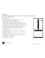 Preview for 2 page of GE Profile PFS22MIW Dimensions And Installation Information