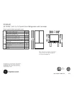 GE Profile PFSF5NFC Profile PFSF5NFCWW Dimensions And Installation Information preview