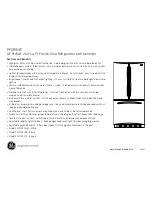 Preview for 2 page of GE Profile PFSF5NFC Profile PFSF5NFCWW Dimensions And Installation Information