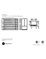 GE Profile PFSF5NFX Dimensions And Installation Information preview