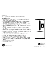 Preview for 2 page of GE Profile PFSF5PJX Dimensions And Installation Information