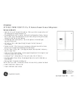 Preview for 2 page of GE Profile PFSF6PKX Dimensions And Installation Information