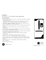 Preview for 2 page of GE Profile PFSS5NJX Dimensions And Installation Information