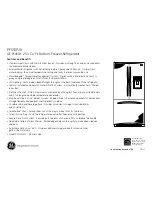 Preview for 2 page of GE Profile PFSS5PJXSS Dimensions And Installation Information