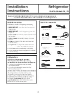 Preview for 24 page of GE Profile PFSS9SKYBSS Owner'S Manual And Installation Instructions