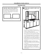 Предварительный просмотр 21 страницы GE Profile PGP990DENBB Owner'S Manual & Installation Instructions