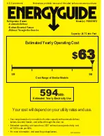 GE Profile PGSS5NFZSS Energy Manual preview