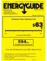 GE Profile PGSS5PJZSS Energy Manual preview