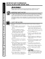 Preview for 2 page of GE Profile PK916 Owner'S Manual