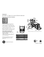 GE Profile PK956SMSS Dimensions And Installation Information preview