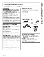 Preview for 15 page of GE Profile PLD617 Owner'S Manual And Installation Instructions