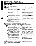 Preview for 2 page of GE Profile PNRQ15FBL Owner'S Manual And Installation