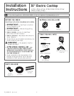 GE Profile PP945SMSS Installation Instructions Manual предпросмотр