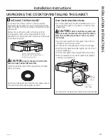 Предварительный просмотр 19 страницы GE Profile PP9830DRBB Owner'S Manual & Installation Instructions