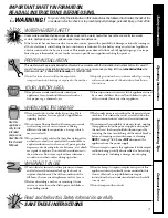 Preview for 3 page of GE Profile Prodigy WPSE3120 Owner'S Manual