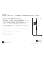 Preview for 2 page of GE Profile PSF26NGT Dimensions And Installation Information